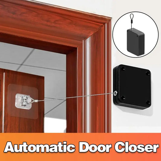 Automatic Sensor Door Closer, Punch-free Adjustable Surface Door Stopper