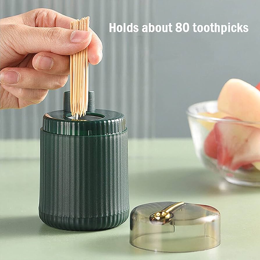 (Pack of 2) Pop-Up Automatic Toothpick Holder Dispenser for Kitchen, Restaurant